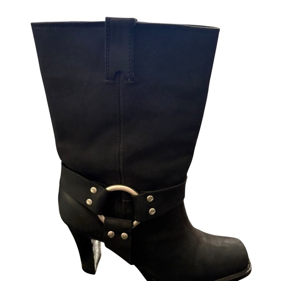 Michael Kors Women’s Fulton Harness Black Heeled Boots Size 7.5 Western - Picture 9 of 10